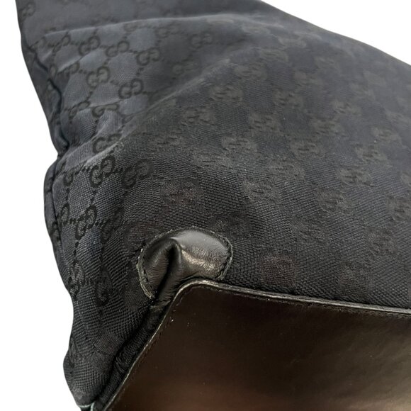 Gucci VINTAGE GG Monogram Gold Canvas Tote Shoulder Bag - Picture 11 of 14
